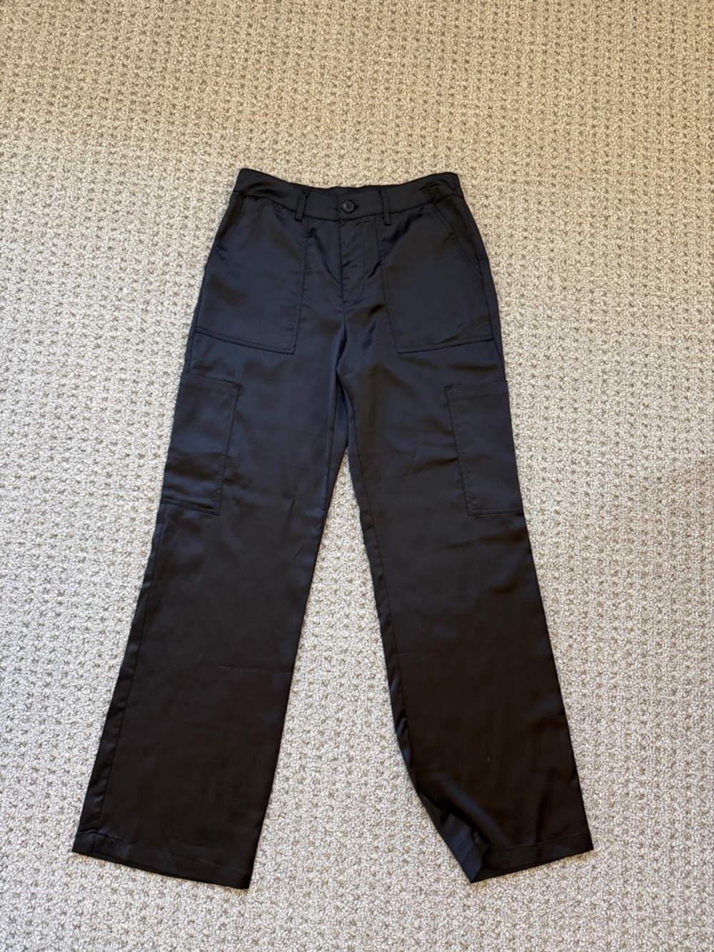 Sanctuary Black Wide-Leg Utility Trousers